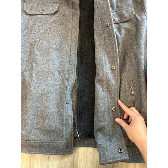 Men’s Size XXXL 3XL Michael Kors Wool-Blend Layered Military Coat Gray - Picture 4 of 5